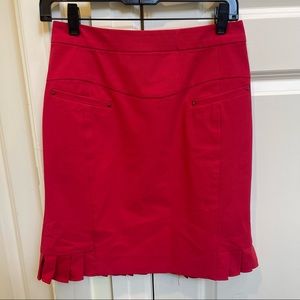 Nanette Lepore Red Ruffle Skirt
